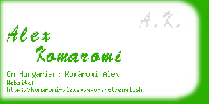 alex komaromi business card